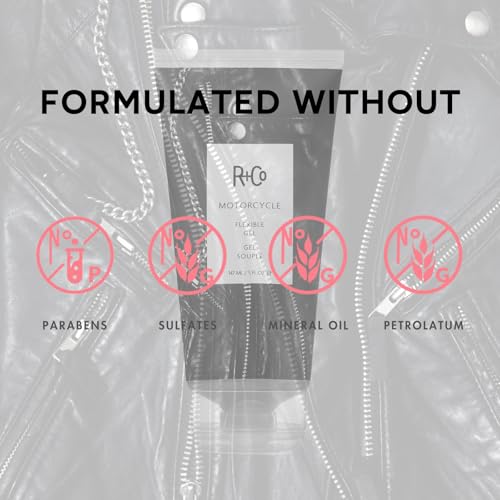 R+Co Motorcycle Flexible Gel |Hybrid Styling Gel with the Flexibility and Shine of a Wax | Heat Protective & Volumizing|Sulfate-Free, Vegan & Cruelty-Free. 5 oz (Pack of 2)