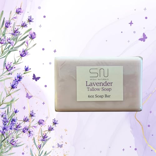 Seoul Naturals Tallow Soap, Vanilla, Lavender, Honey, k beauty, 5 oz each, Set of 3