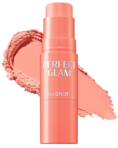 THESAEM Perfect Glam Stick Blush CR01 Apricot Milk Peach