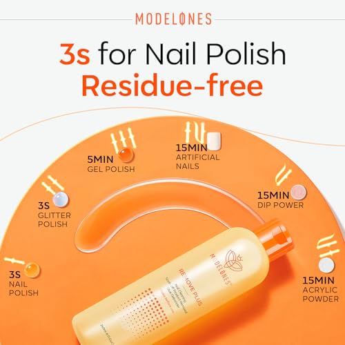 Modelones Acetone Gel Nail Polish Remover with Jojoba Oil, Lemon - 8 fl oz