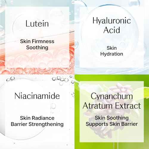 Lutisan Facial Moisturizer - Lutein, Niacinamide & Natural Extracts Daily Cream for Face with Soothing & Cooling Care with Hydration, and Gentle Skin Support K-Beauty (1.69 fl. oz/50ml)