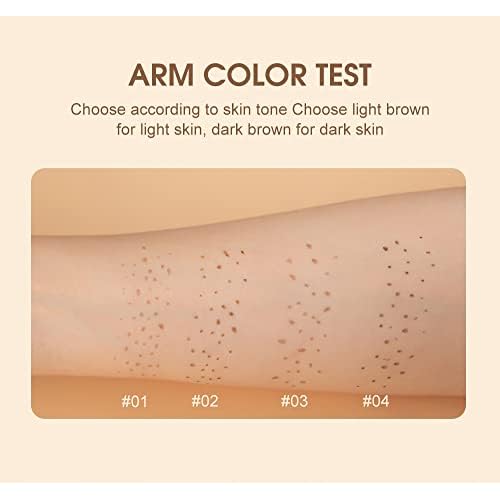 Lovelycat Freckle Pen 4 Colors Natural Freckle Pen Fake Freckle Pen Waterproof Long Lasting Soft Spots Natural Relaxing Sun Makeup (Chestnut)