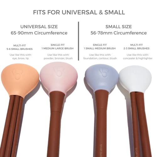 Silicone Makeup Brush Covers for Travel - 2 Pack