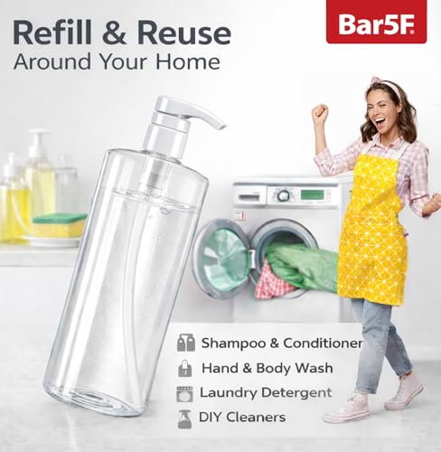 Bar5F 32oz Pump Bottle for Shampoo & Lotion - BPA-Free