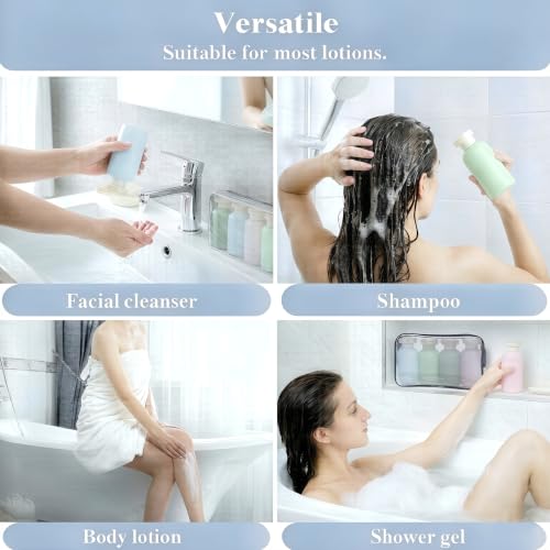 Garden Series Travel Shampoo Bottles Set 3.4oz Leakproof Reusable Toiletries Containers