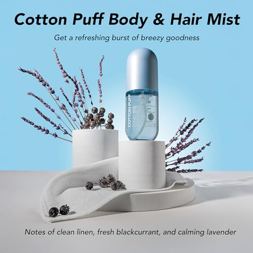 Holler & Glow Cotton Puff Body & Hair Mist - Water-Based Spray