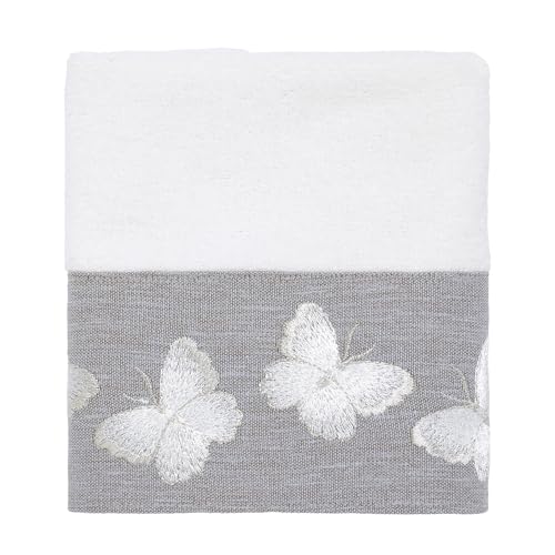 Avanti Linens - Washcloth, Soft & Absorbent Cotton Towel (Yara Collection, White)