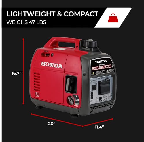 Honda EB2200i 2200W Inverter Generator – Super Quiet Portable