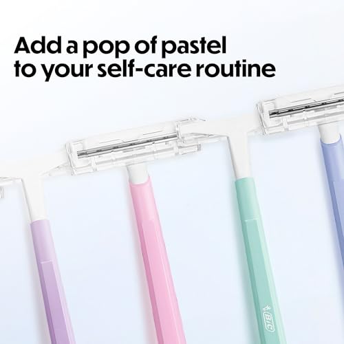 Disposable Women's Razors Pack of 10 with 2 Blades & Pastel Handles