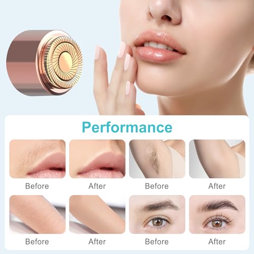 Replacement Heads Generation 3 New for Finishing Touch Flawless Facial Hair Remover, Ring Light Design, 18k Rose Gold, Pack of 6