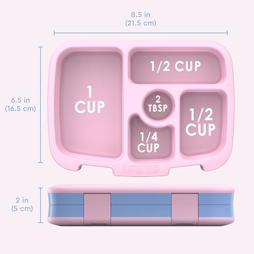 Bentgo Kids Prints Leak-Proof, 5-Compartment Bento-Style Kids Lunch Box - Ideal Portion Sizes for Ages 3-7, Durable, Drop-Proof, Dishwasher Safe, & Made with BPA-Free Materials (Lavender Galaxy)