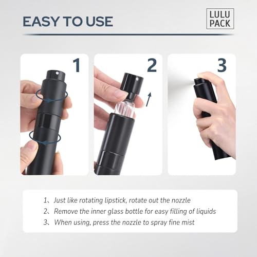 Lulupack 30ml Refillable Perfume Atomizer - TSA-Approved Travel Spray Bottle