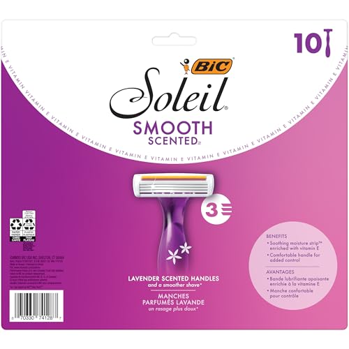 Gillette Venus Smooth Razor for Women, Includes 1 Reusable Razor Handle + 2 Count 3-Bladed Refills, Ergonomic Soft Grip Handle