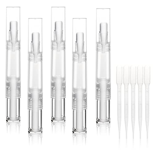UPZIGS Empty Cuticle Oil Pen 5ml - 5 Pack Fillable