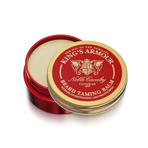 King's Armour Luxury Beard Balm for Men | Argan, Jojoba & Almond Oil | Shape, Soften & Moisturize with Noble Precision | 50ml Premium Grooming Balm - 50 ml (1.69 Fl Oz)