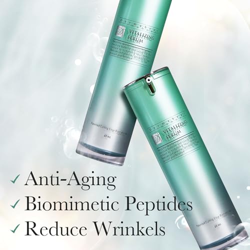 Vitalizing Serum Anti Aging Face Care with Biomimetic Peptides for Wrinkle Reduction and Skin Nutrient Supply 1.35 fl oz