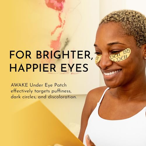 BOLDEN Awake Under Eye Patch | Eye Mask For Dark Circles, Puffiness & Discoloration | Brightening Eye Pads With Niacinamide, Alpha Arbutin, Tranexamic Acid & Vitamin C | 10 Pairs (Pack of 2)
