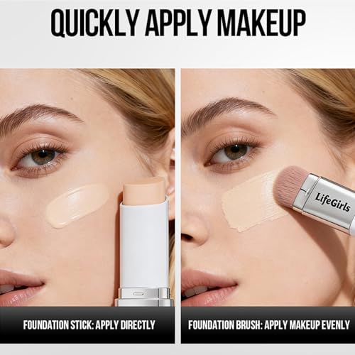 Dual-Ended Foundation Stick with Brush - Full Coverage