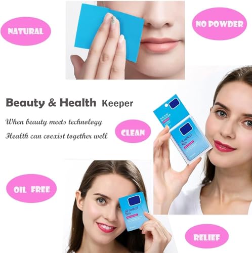 Oil Blotting Papers for Face - 2 Pack (120 Sheets)