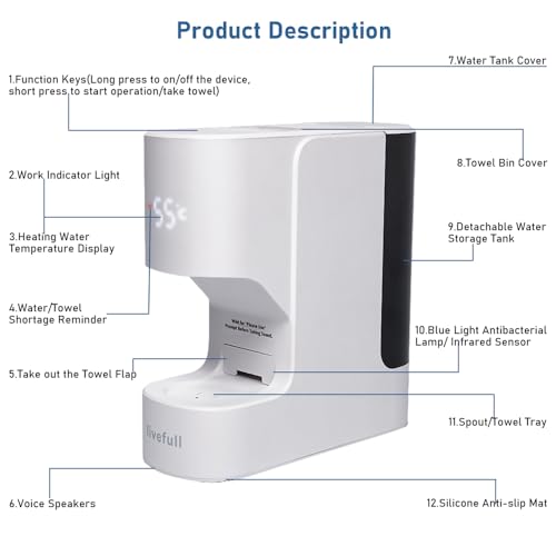 Hot Towel Warmer with 20 Towels - 5S Fast Heating Spa Machine