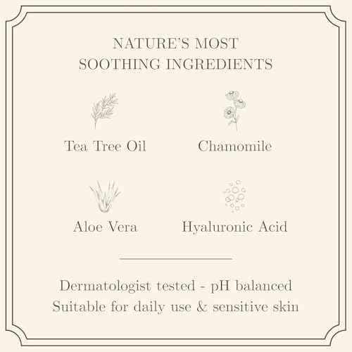 DERMORE 50Pcs Tea Tree Eyelid Cleansing Wipes | Individually Wrapped Refreshing & Daily Hygiene Eyelid Wipes | Preservative-Free with Chamomile and Aloe | Gentle Care for Dry, Itchy & Tired Skin