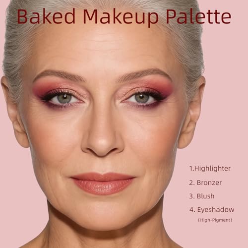 8-Color Baked Makeup Palette - Eyeshadow, Blush, Bronzer & Highlighter