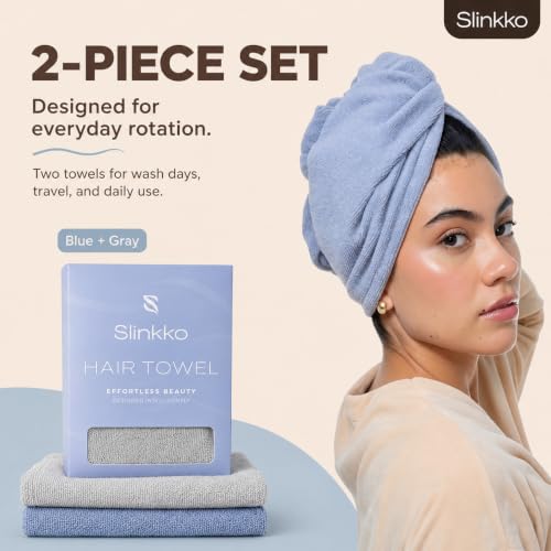 Quick Dry Microfiber Hair Towel Wrap for All Hair Types