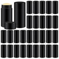 30 Pcs Empty Deodorant Containers Twist up Filling Stick Plastic Deodorant Container Refillable Bottles Bottomfill Round Lip Balm Tubes for Homemade DIY Lipstick Crayon(75 ml,Black)