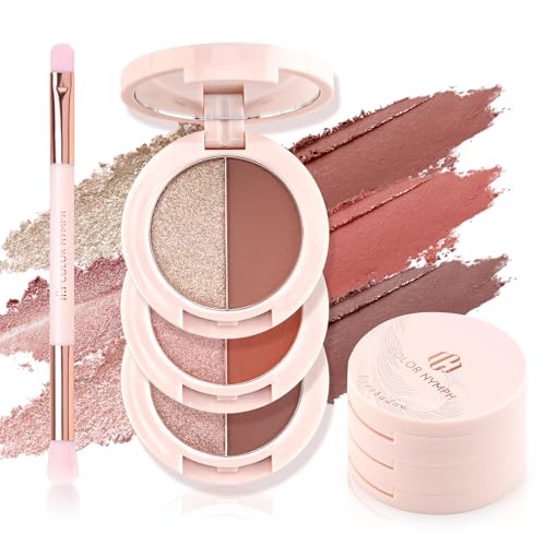 Color Nymph 6-Color Eyeshadow Palette with Brush & Mirror