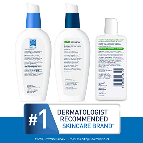 CeraVe AM Face Moisturizer SPF 30 + PM Moisturizer + Cleanser Set