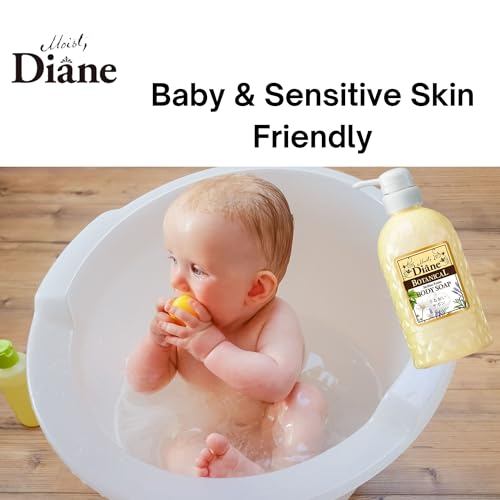 Moist Diane Natural Body Wash for Sensitive Skin Women & Men, Argan Oil Shower Gel with Pump for Hydration, Paraben-Free Body Soap for Baby & Kids, Sulfate & Silicone Free, SICILIAN FRUITS, 16.9 Fl Oz