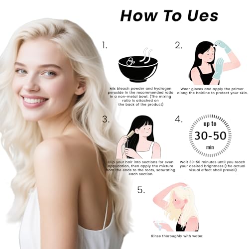 Professional Hair Bleach Powder - 45g Salon-Grade Lightening