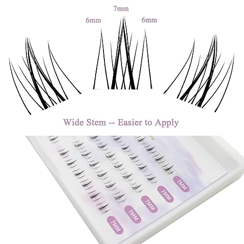 Lash Clusters for Bottom Eyelashes DIY Lash Extension Lower Individual Lashes Natural look, Wispy Bottom Lashes Clear Band 7mm