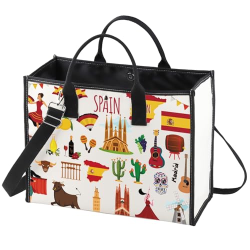 WZMPA Spain Travel Bag - Souvenir Gift Vacation Makeup Zipper Pouch Bag For Trip