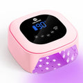 HELIVIVE Pink Cordless UV LED Nail Lamp 80W Rechargeable Gel Dryer