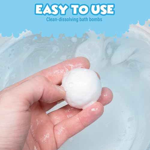 Tub Works¢ç Vapor Bath Bombs for Toddlers & Kids, 12 Pack | Natural Essential Oils for Aromatherapy | Calming Eucalyptus Bath Bomb with Lavender & Menthol for Cold, Flu & Congestion Relief