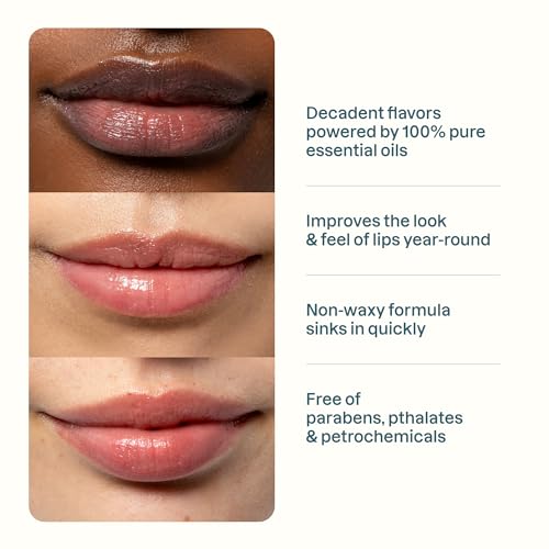 Cliganic Organic Lip Balm Set (Fresh Picked, 8 Flavors) - 100% Natural Moisturizer for Cracked & Dry Lips