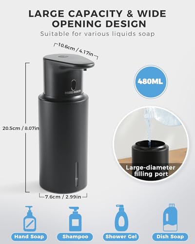 Touchless Automatic Soap Dispenser 480ml Stainless Steel