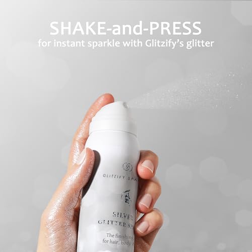 Silver Body Glitter Spray 4.73oz - Washable Shimmer