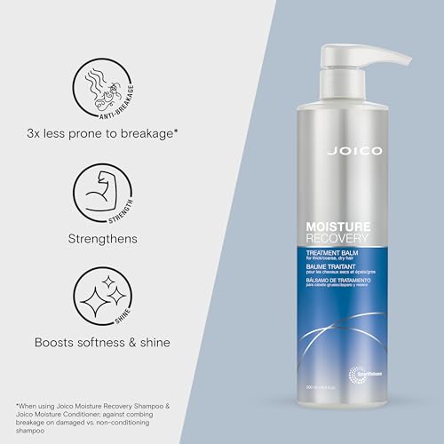 Joico Moisture Recovery Treatment Balm | For Thick, Coarse, Dry Hair | Replenish Moisture | Restore Smoothness & Elasticity | Strengthen Hair | Reduce Breakage & Frizz | With Jojoba Oil & Shea Butter