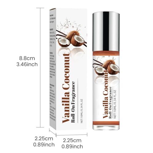 Vanilla Coconut Roll-On Fragrance Oil 10ml - Alcohol-Free Perfume