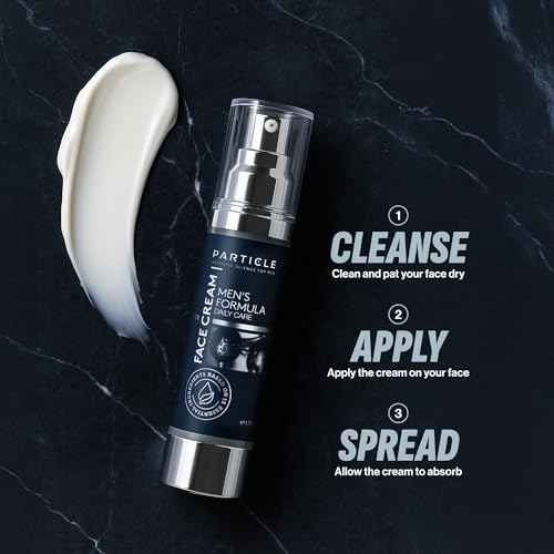 Particle 6-in-1 Face Cream for Men, Men¡¯s Daily Hydrating Moisturizer with Vitamin C, Jojoba Oil, Vitamin E & Hyaluronic Acid, Skin Care Routine, Healthy Skin Support, Pack of 1, 1.7 FL OZ