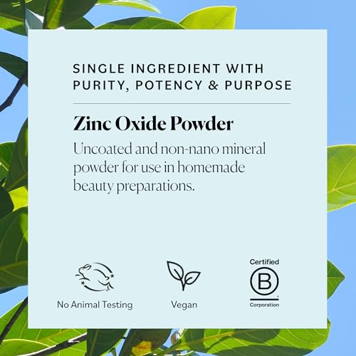 Zinc Oxide Powder 16oz - Non-Nano & Uncoated for DIY Beauty