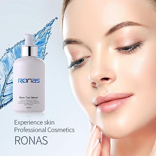 Ronas Stem Cell Serum Korean Facial Moisturizer with Hyaluronic Acid, Licorice Extract, Squalan Face Serum For Women Revitalizing, Skin Barrier Strengthening 6.76fl.oz