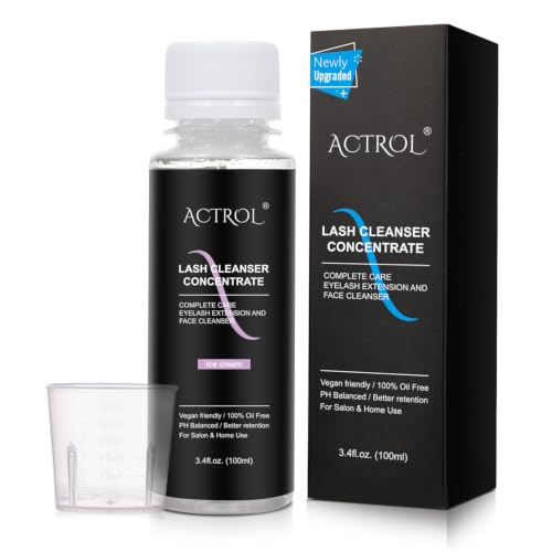 ACTROL Ice Cream Lash Shampoo Concentrate 100ml - Makes 20 Foaming Bottles | Pack of 1