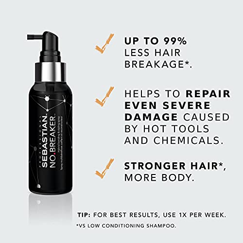 Sebastian Professional No.Breaker, Hair Bonding Treatment, Breakage and Damage Repair Leave-In Spray + Bundle of Shaper Regular Hair Spray, 1.5 Ounce