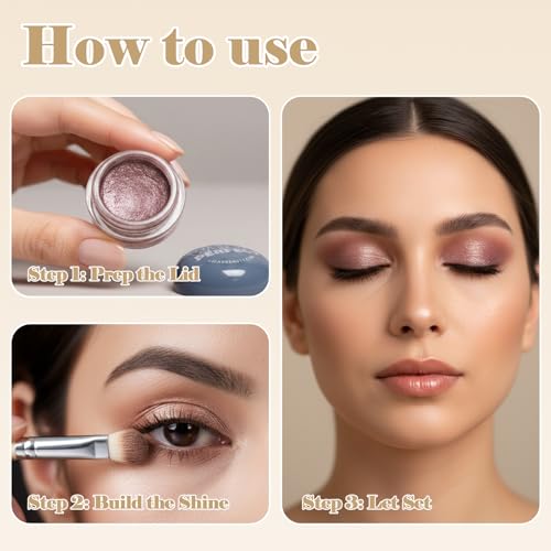 Wink Perfect Jelly Cream Eyeshadow ? High-Shine Shimmer, Buildable & Long-Lasting, Lightweight Cream-to-Powder Eye Shadow, Vegan & Cruelty-Free (04 Moonlight Mauve, 0.18 oz / 5.1 g(PACK OF 1))