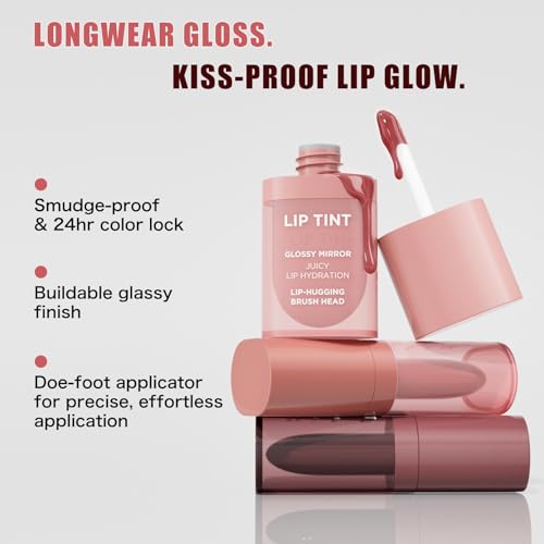Lo-Fi Violet Lip Tint - Water Shine Gloss, Long-Lasting & Hydrating
