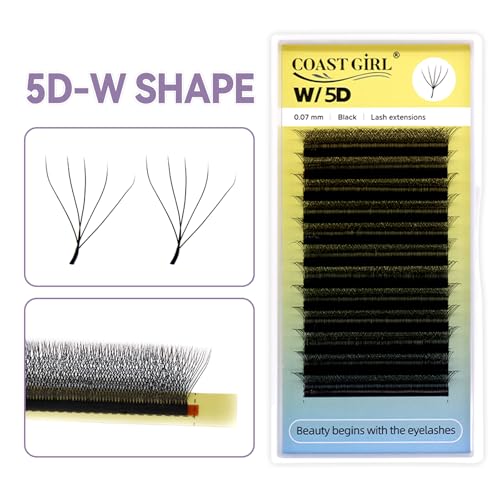 5D W Lash Extensions 0.07mm Premade Volume Fans D Curl 11mm