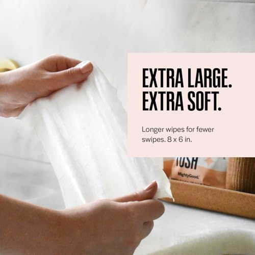 MightyGood Flushable Wipes - 120 Individually Wrapped Travel Wipes